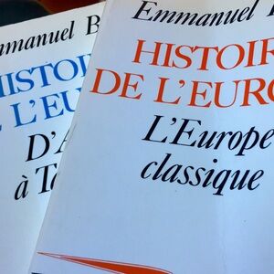 Emmanuel Berl French Language History books (set of 2) Histoire de l’Europe